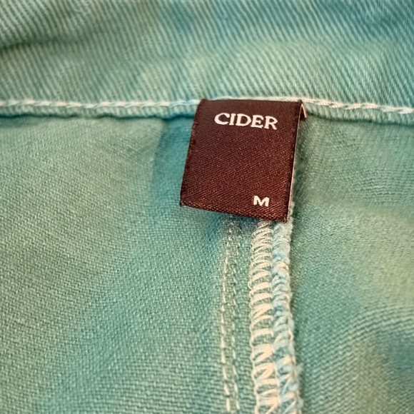 Cider Teal High Waisted Wide Leg Jeans - Picture 6 of 7